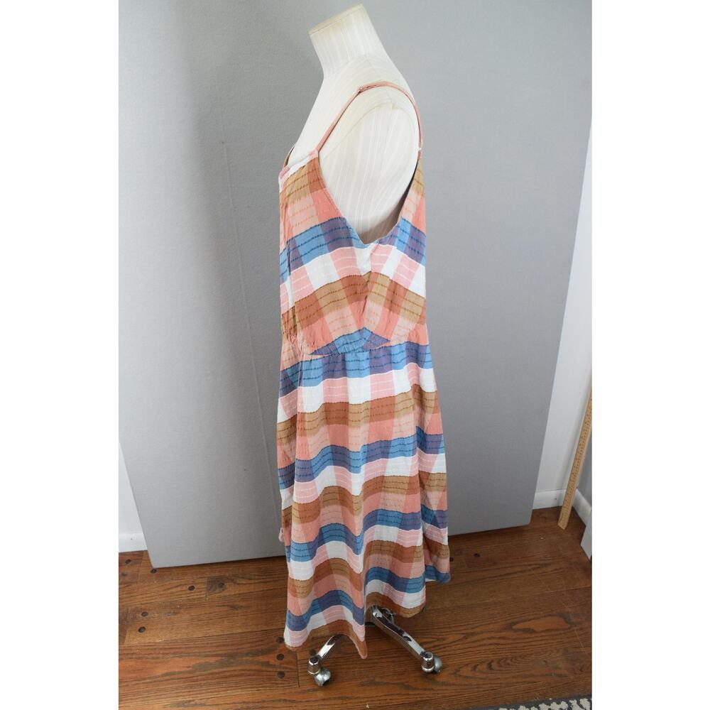 LL Bean Signature Dress Womens 16 Plaid Sleeveless Midi Summer 505739 - Picture 2 of 5
